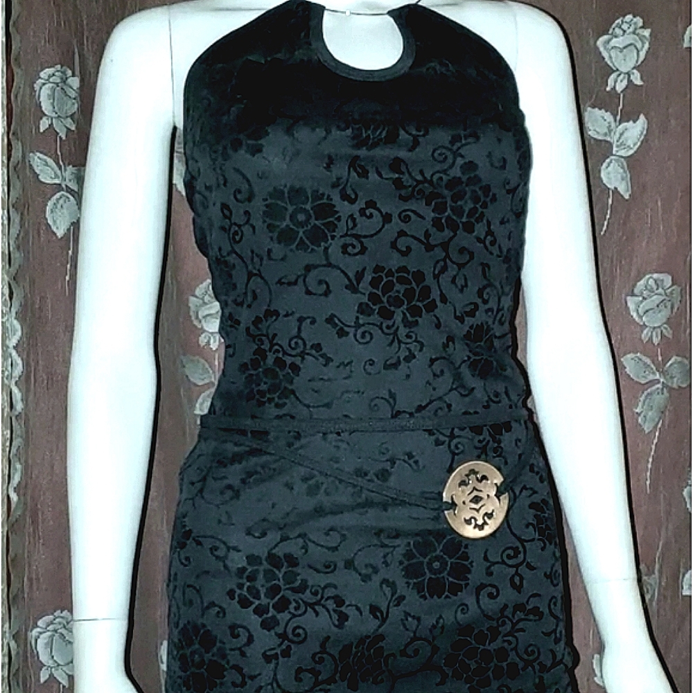 🖤VTG Sweet Blk Paisley Skirt Set by Free Paris 🖤